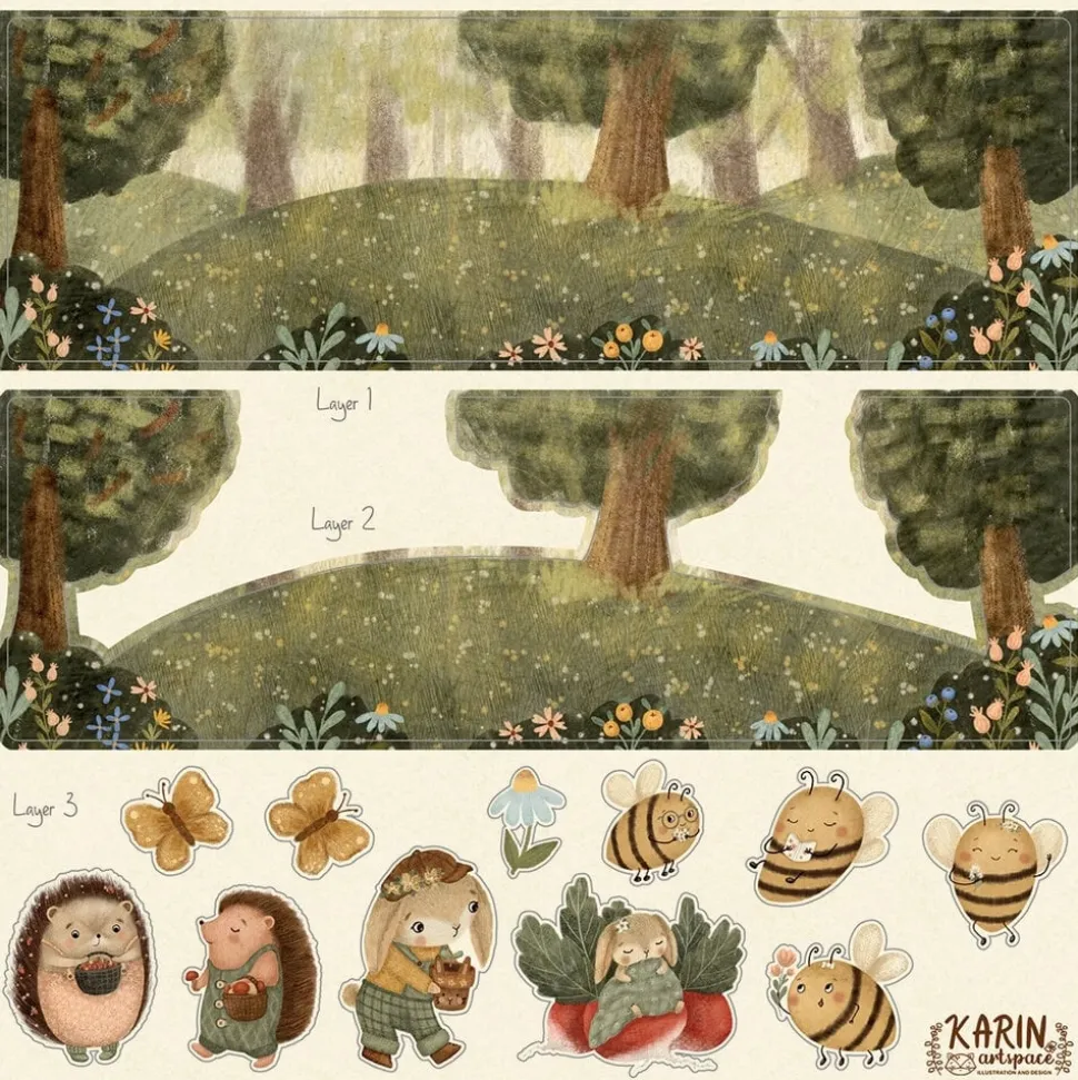 Set de scrapbooking Amongst the Hedgerow Craft Consortium 20x20cm