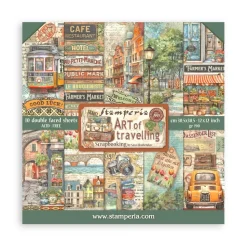 Set de scrapbooking Art of Travelling Stamperia 30x30cm