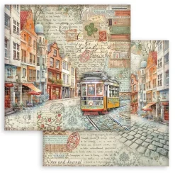 Set de scrapbooking Art of Travelling Stamperia 30x30cm