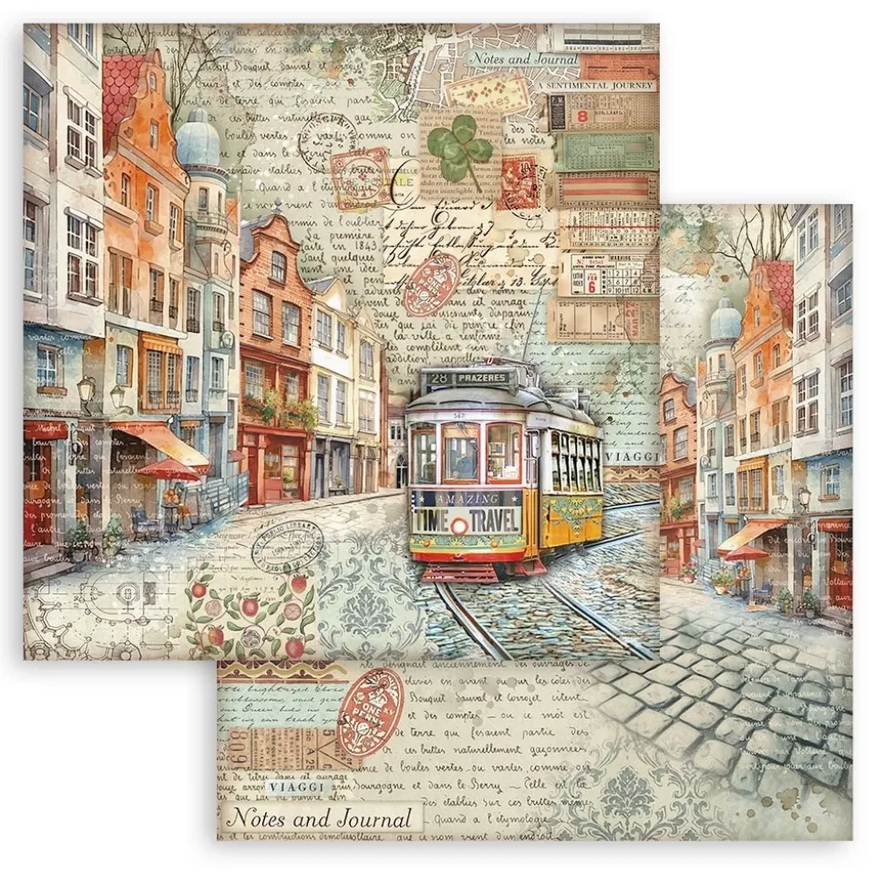 Set de scrapbooking Art of Travelling Stamperia 30x30cm