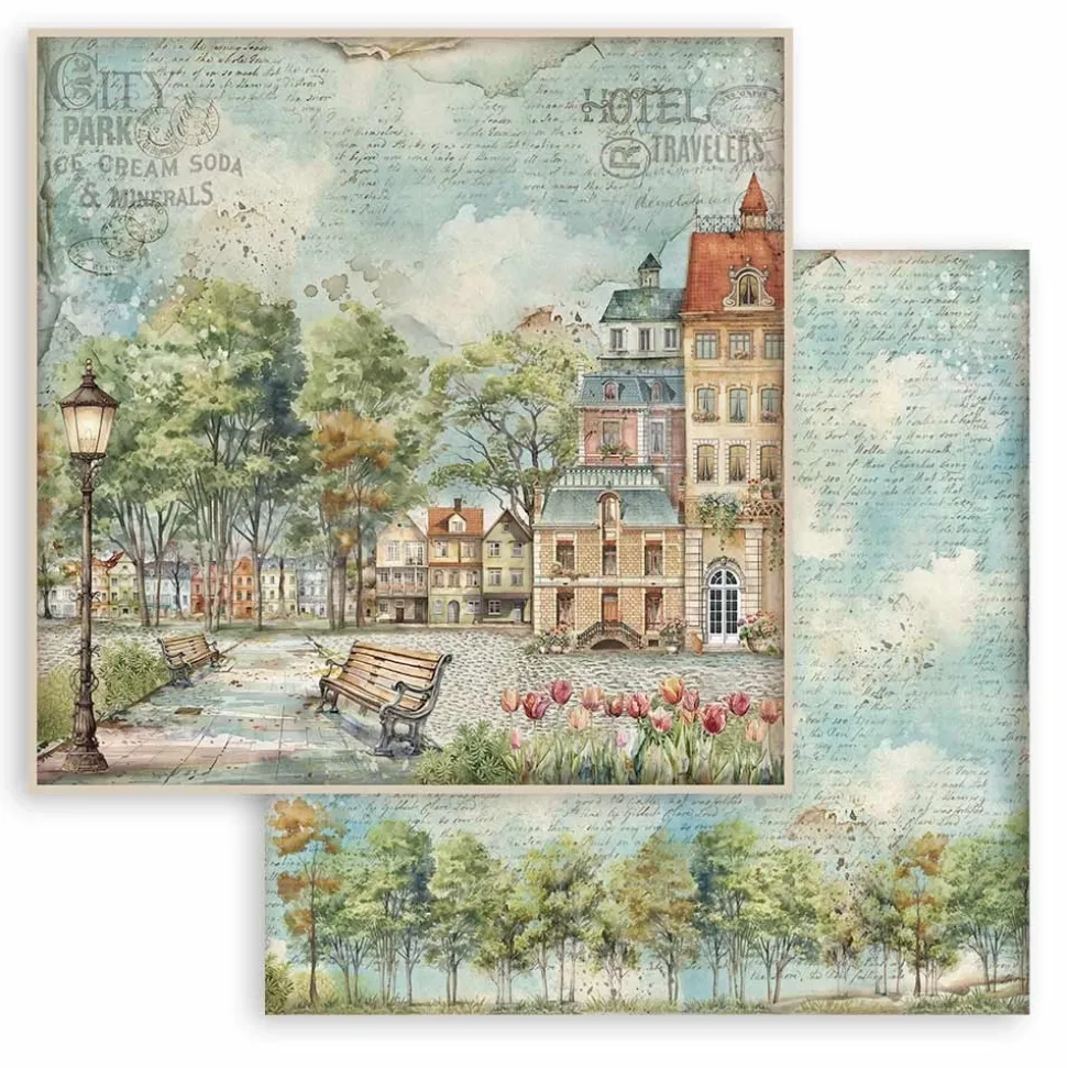 Set de scrapbooking Art of Travelling Stamperia 30x30cm