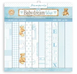 Set De Scrapbooking Baby Dream Blue DayDream Stamperia 20x20cm