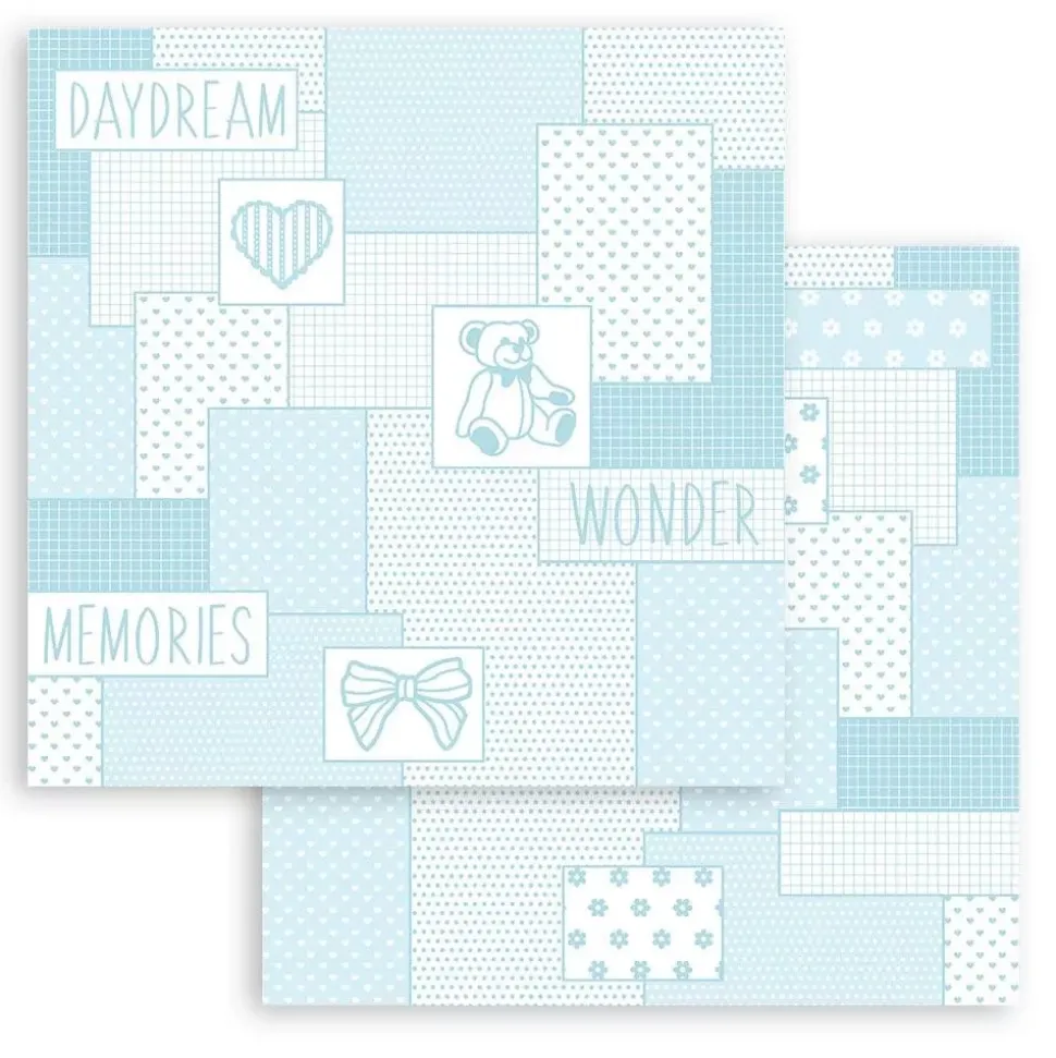 Set De Scrapbooking Baby Dream Blue DayDream Stamperia 20x20cm