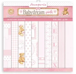 Set De Scrapbooking Baby Dream Pink DayDream Stamperia 20x20cm