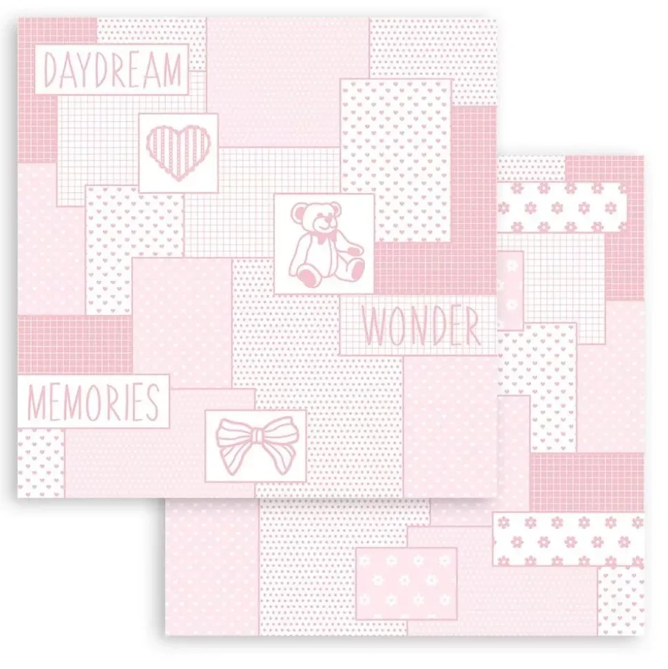 Set De Scrapbooking Baby Dream Pink DayDream Stamperia 20x20cm