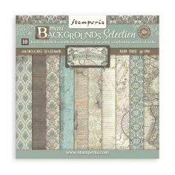 Set de Scrapbooking Background Voyages Fantastiques Stamperia 30x30cm