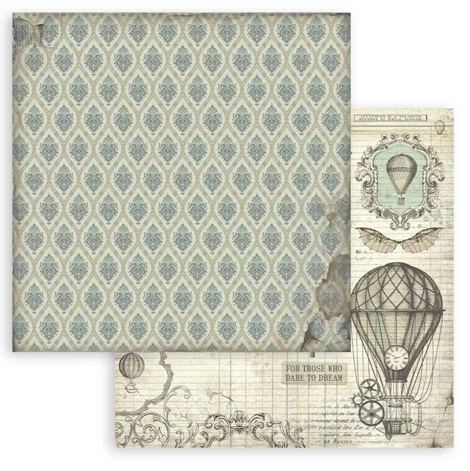 Set de Scrapbooking Background Voyages Fantastiques Stamperia 30x30cm