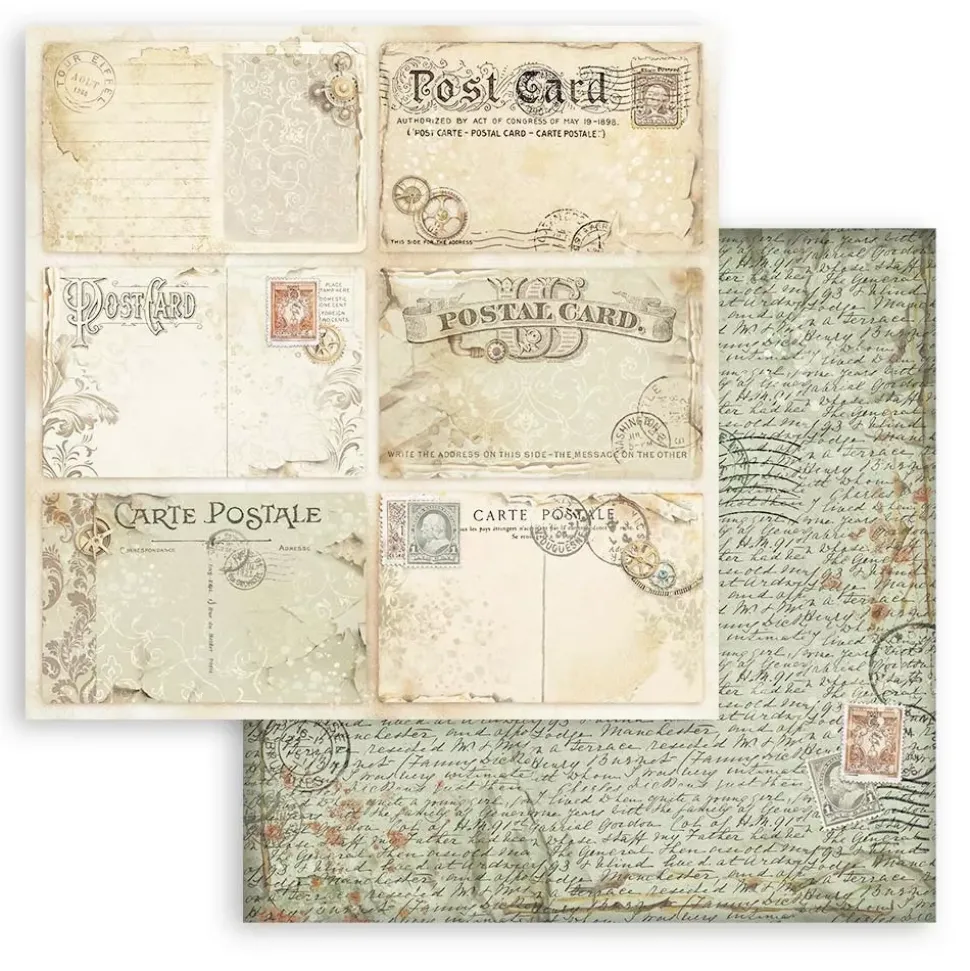 Set de scrapbooking Backgrounds Alterego Stamperia 30x30cm