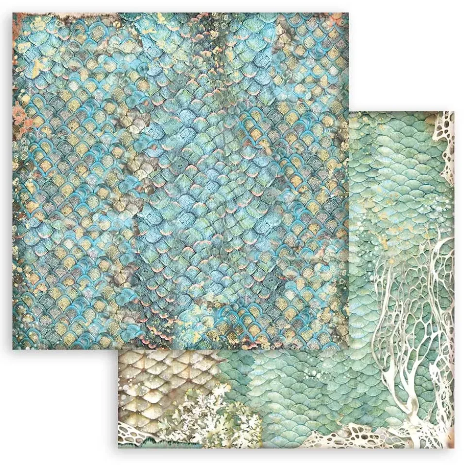 Set de scrapbooking Backgrounds Songs Of The Sea Stamperia 20x20cm