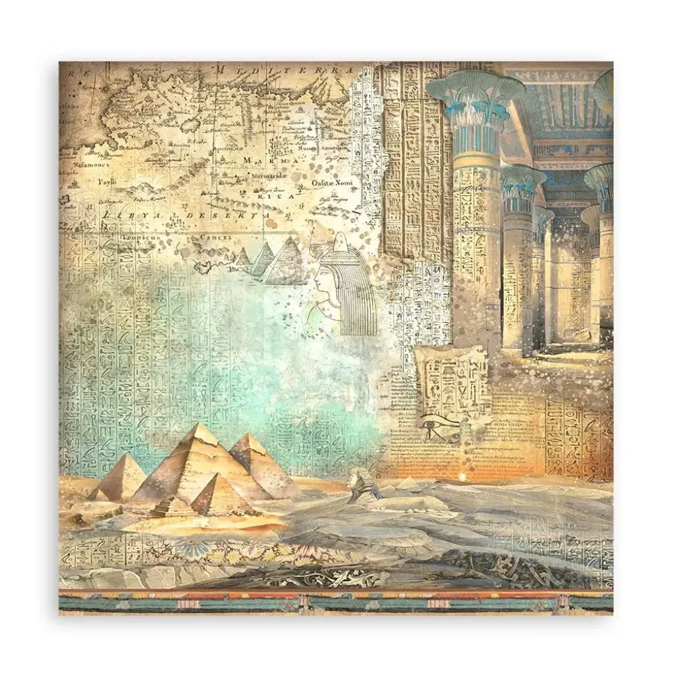 Set de scrapbooking Backgorunds Land of Pharaohs Stamperia 30x30cm