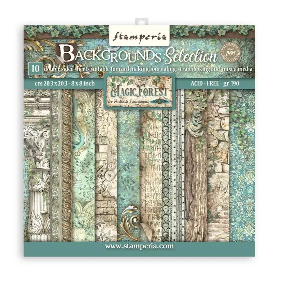 Set de Scrapbooking Backgrounds Magic Forest Stamperia 20x20cm