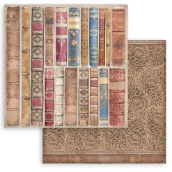 Set de scrapbooking Backgrounds Vintage Library Stamperia 20x20cm