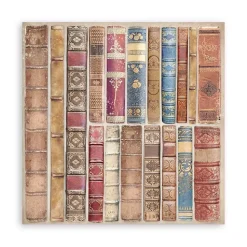 Set de scrapbooking Backgrounds Vintage Library Stamperia 20x20cm