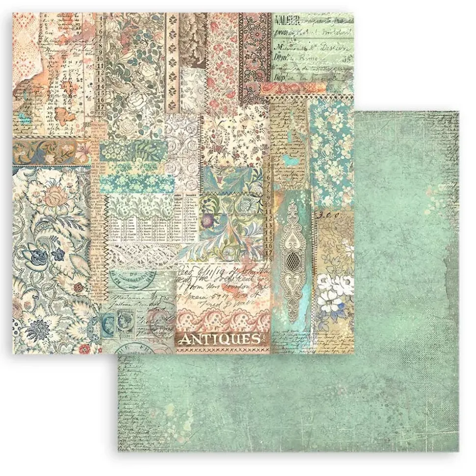 Set de scrapbooking Backgrounds Brocante Antiques Stamperia 30x30cm