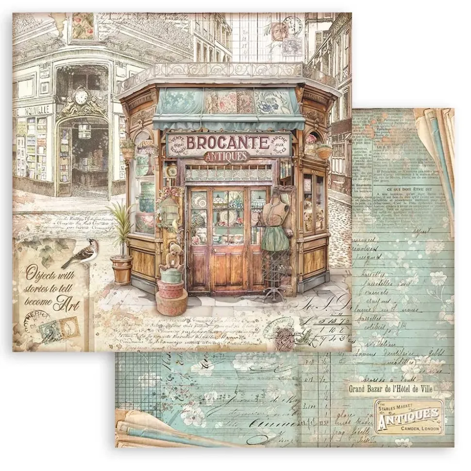 Set de scrapbooking Brocante Antiques Stamperia 20x20cm