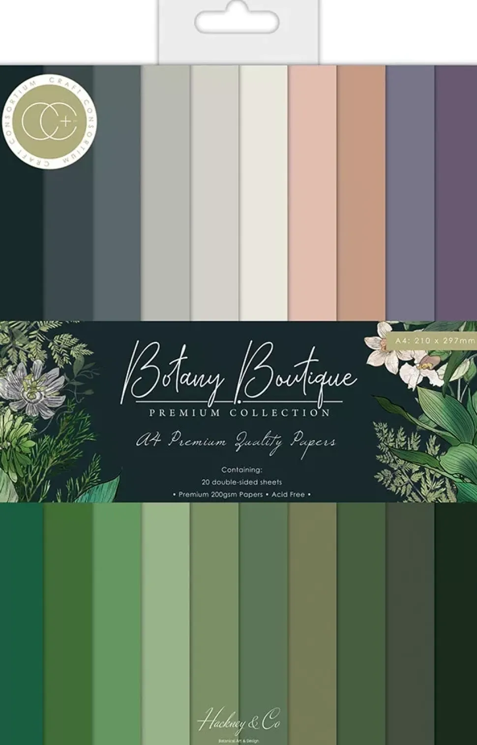 Set de scrapbooking Básicos Botany Boutique Craft Consortium A4