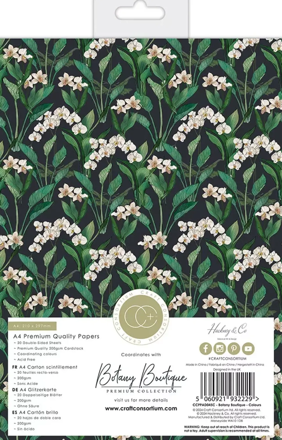 Set de scrapbooking Básicos Botany Boutique Craft Consortium A4