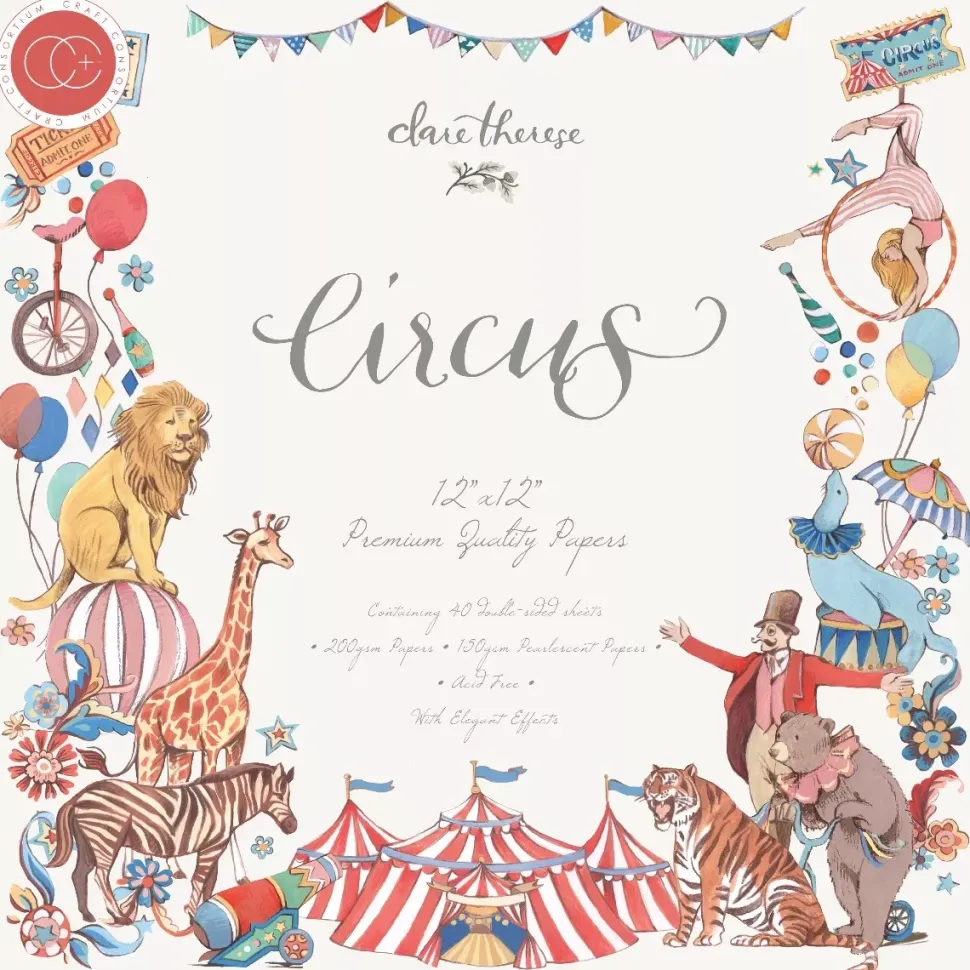Set de scrapbooking Circus Craft Consortium 30x30cm