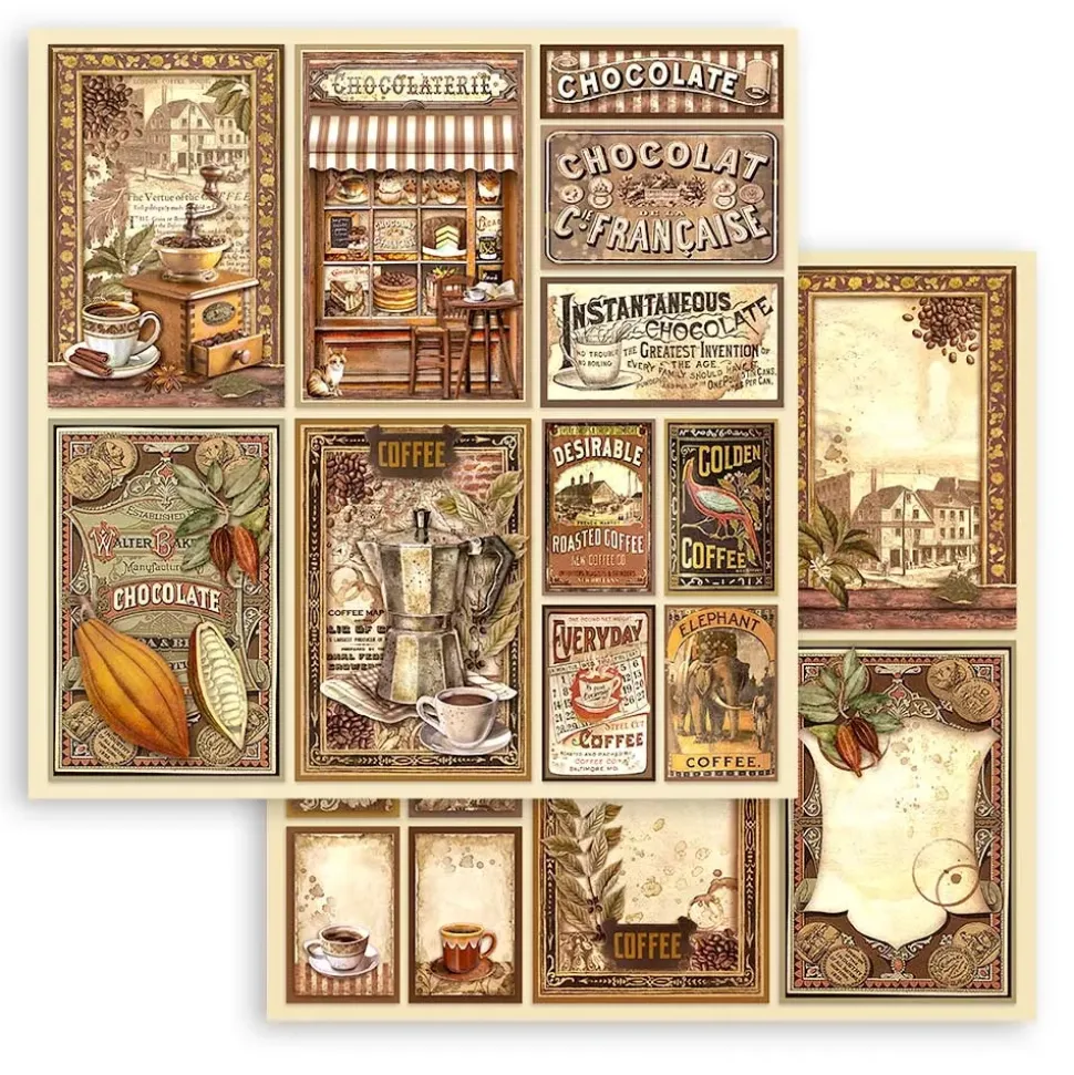 Set de scrapbooking Coffee & Chocolate Stamperia 30x30cm