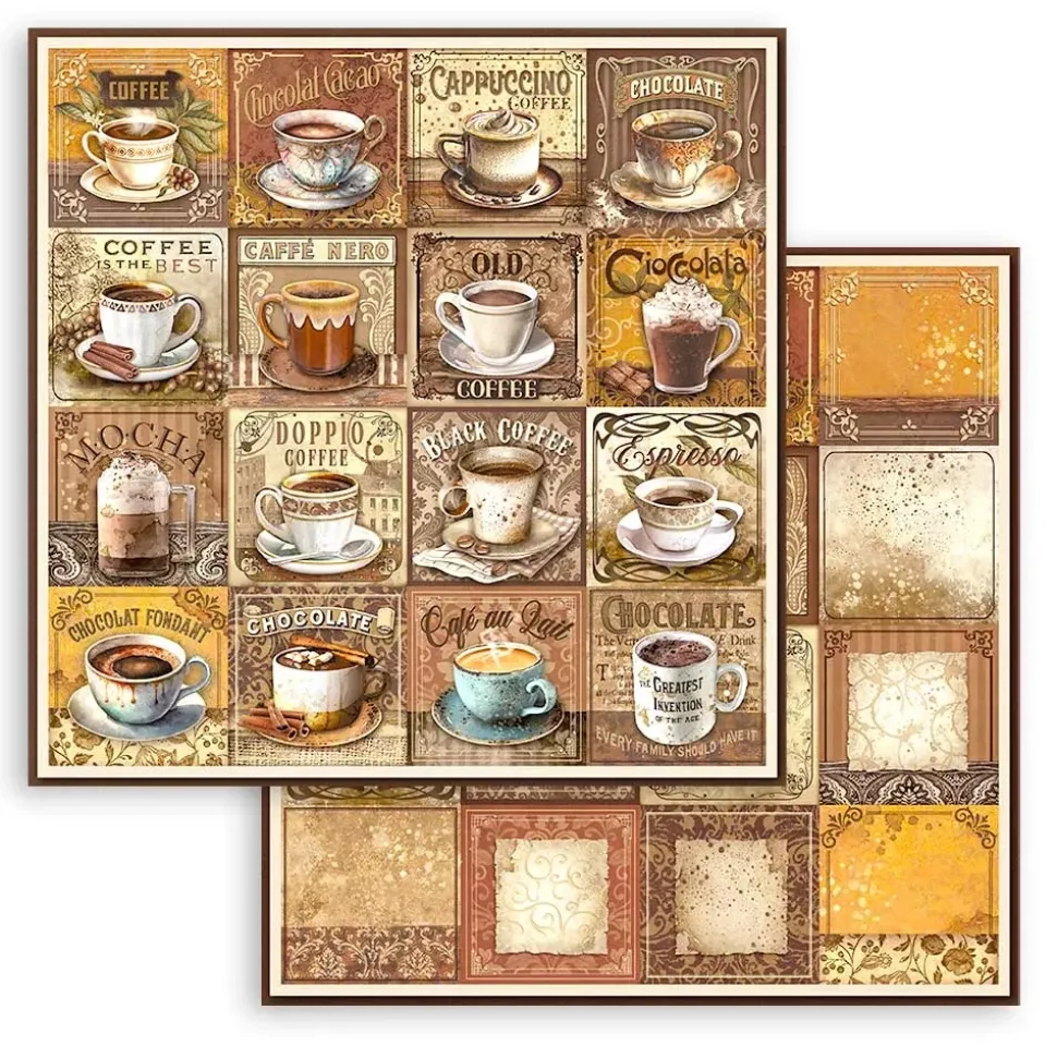 Set de scrapbooking Coffee & Chocolate Stamperia 30x30cm