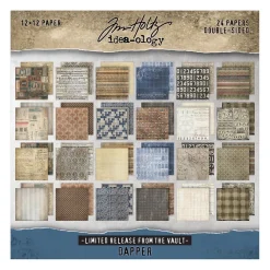 Set de scrapbooking Dapper Idea-Ology Tim Holtz 30x30cm