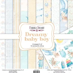 Set de Scrapbooking Dreamy bebé niño Fabrika decoru 20x20cm