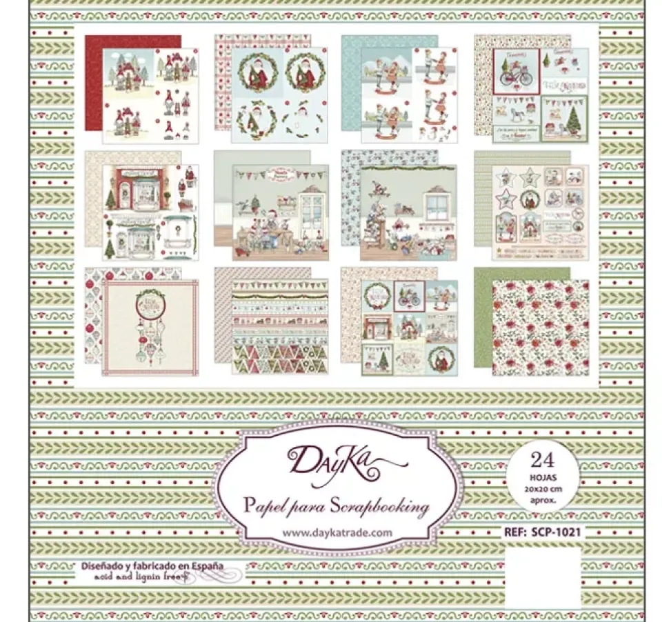 Set de Scrapbooking Feliz Navidad Dayka 20x20cm