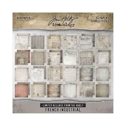 Set de scrapbooking French Industrial Idea-Ology Tim Holtz 20x20cm