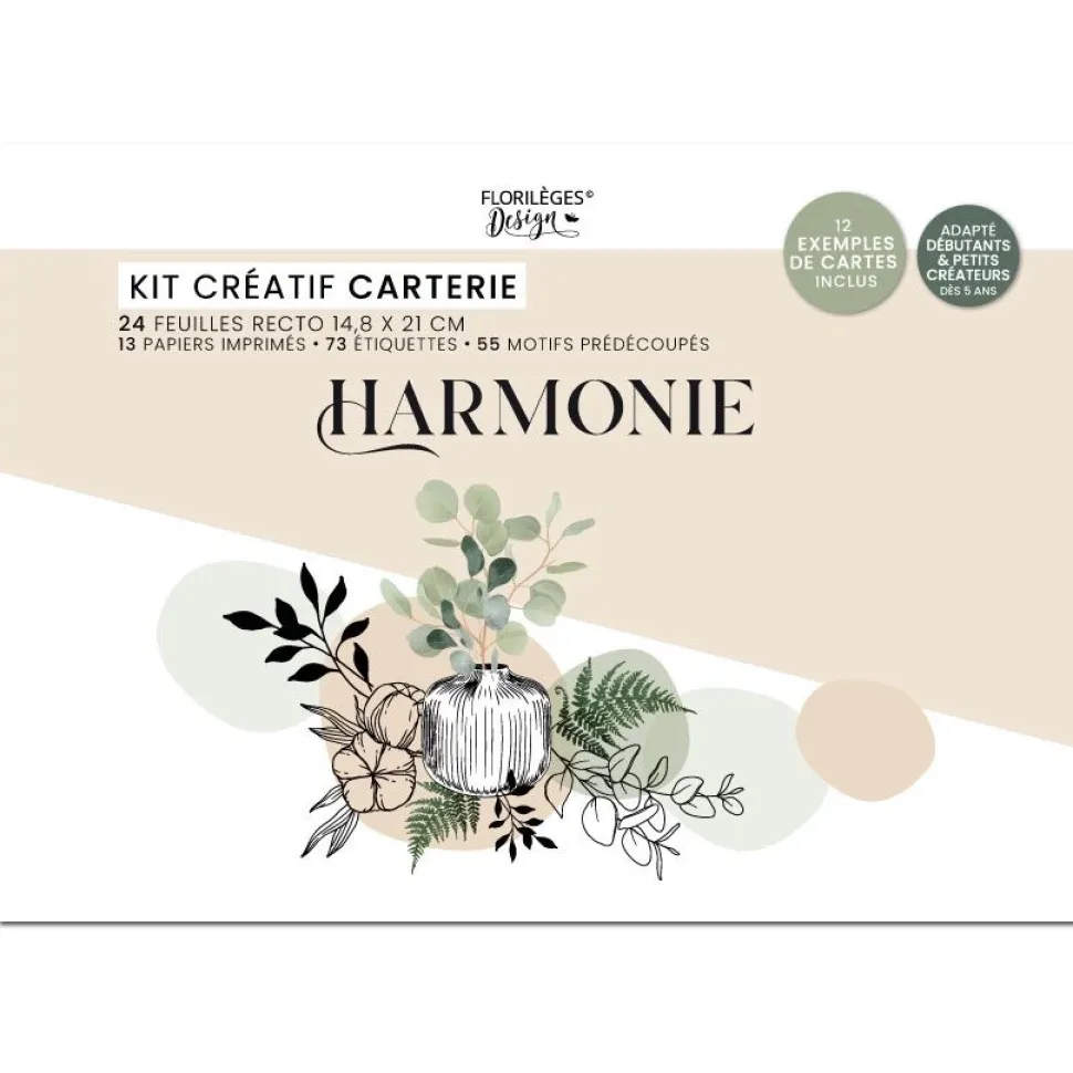 Set de scrapbooking Harmonie Florilèges Design 15x21cm
