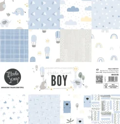 Set de scrapbooking Hello Sweet Boy ModaScrap 30x30cm