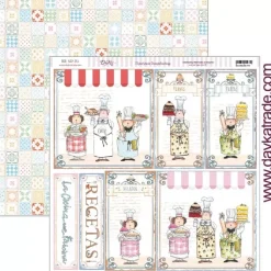 Set de scrapbooking La cocina me fascina Dayka 20x20cm