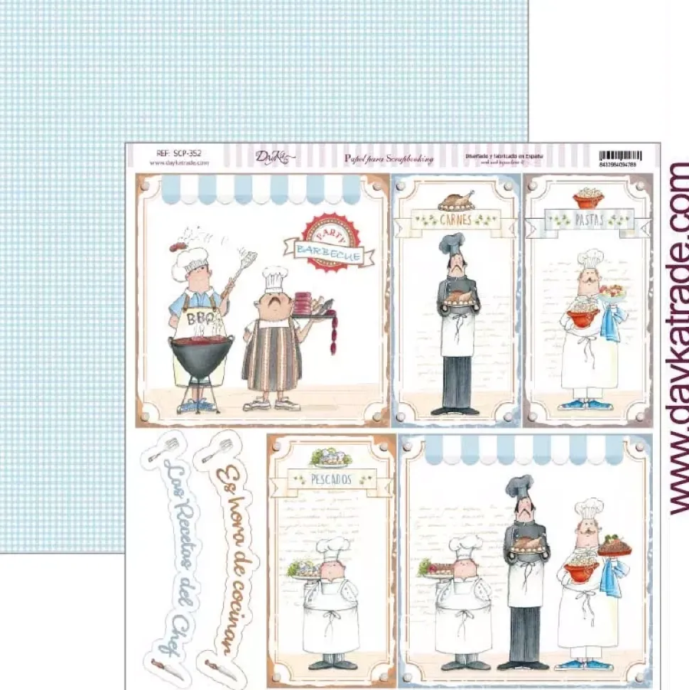 Set de scrapbooking La cocina me fascina Dayka 20x20cm