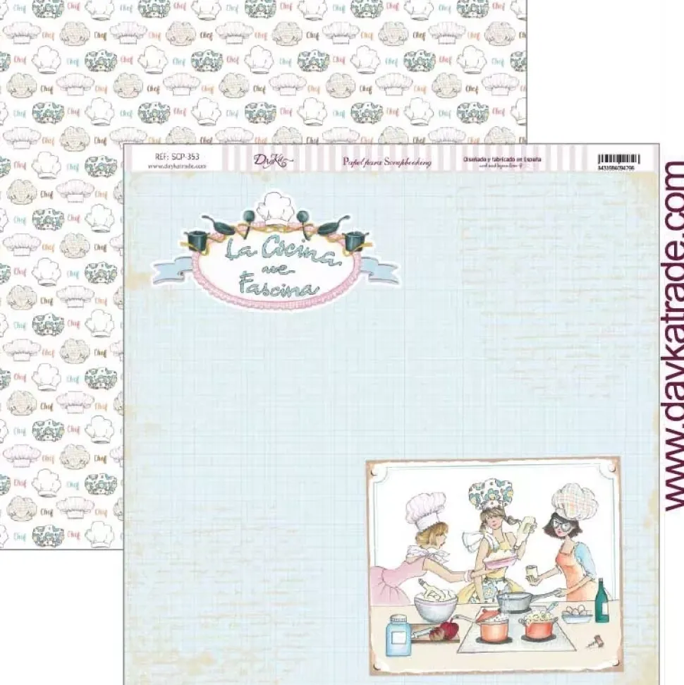 Set de scrapbooking La cocina me fascina Dayka 20x20cm