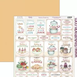 Set de scrapbooking La cocina me fascina Dayka 20x20cm