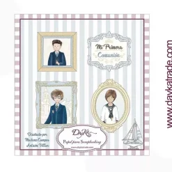 Set de scrapbooking Mi primera comunión niño 2019 Dayka 20x20cm
