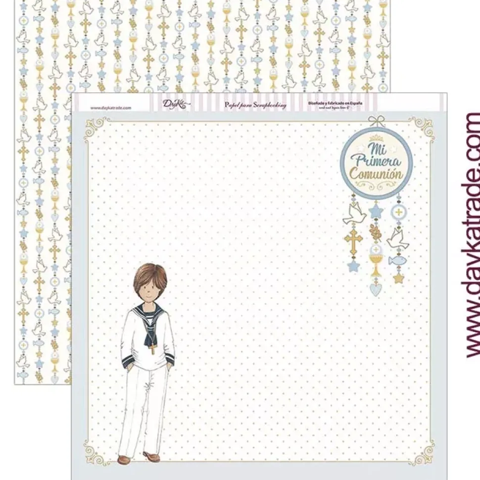 Set de scrapbooking Mi primera comunión niño 2019 Dayka 20x20cm