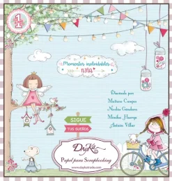 Set de Scrapbooking Momentos inolvidables para niñas Dayka 20x20cm