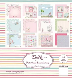 Set de Scrapbooking Momentos inolvidables para niñas Dayka 20x20cm