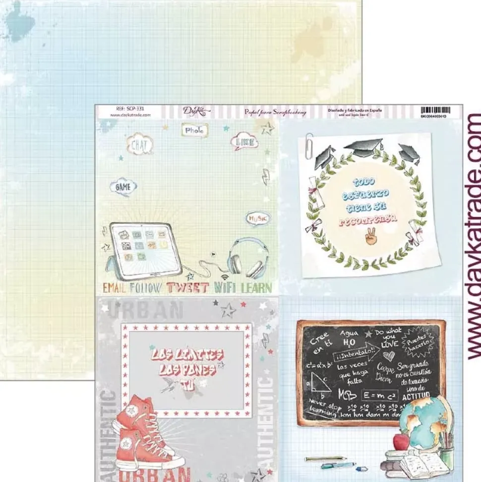 Set de scrapbooking School Dayka 20x20cm