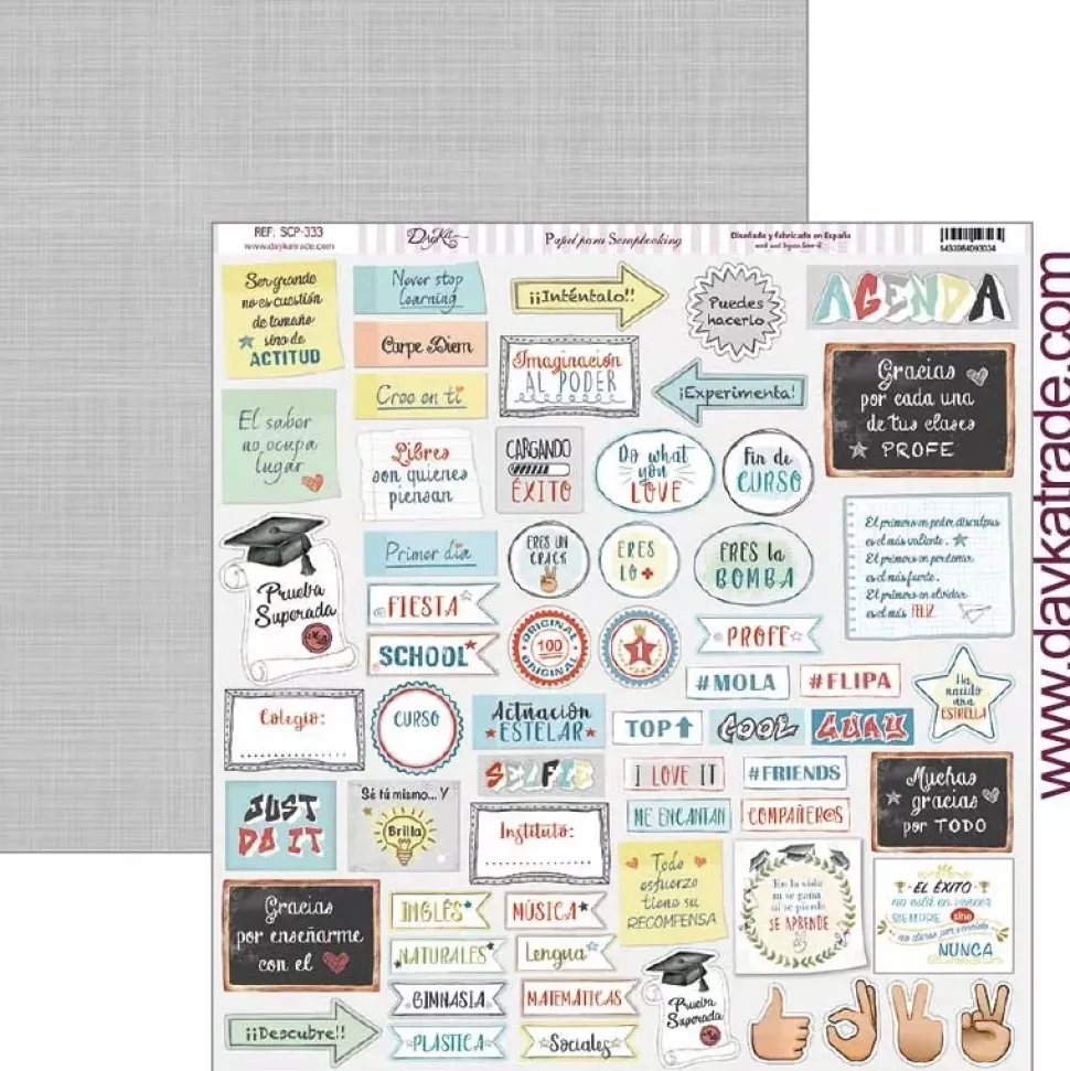 Set de scrapbooking School Dayka 20x20cm
