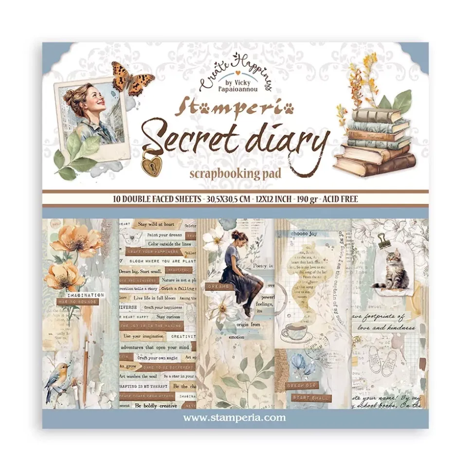Set de scrapbooking Secret Diary Stamperia 30x30cm