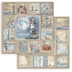 Set de scrapbooking Silent Sea Stamperia 30x30cm