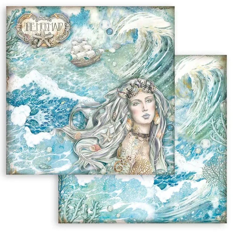 Set de scrapbooking Songs Of The Sea Stamperia 20x20cm