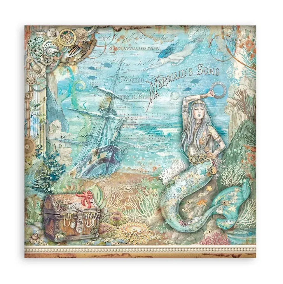Set de scrapbooking Songs Of The Sea Stamperia 20x20cm