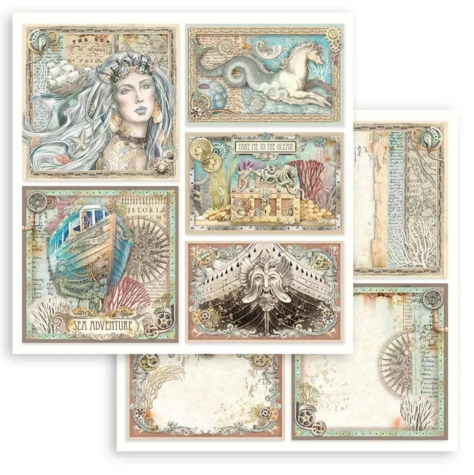 Set de scrapbooking Songs Of The Sea Stamperia 20x20cm