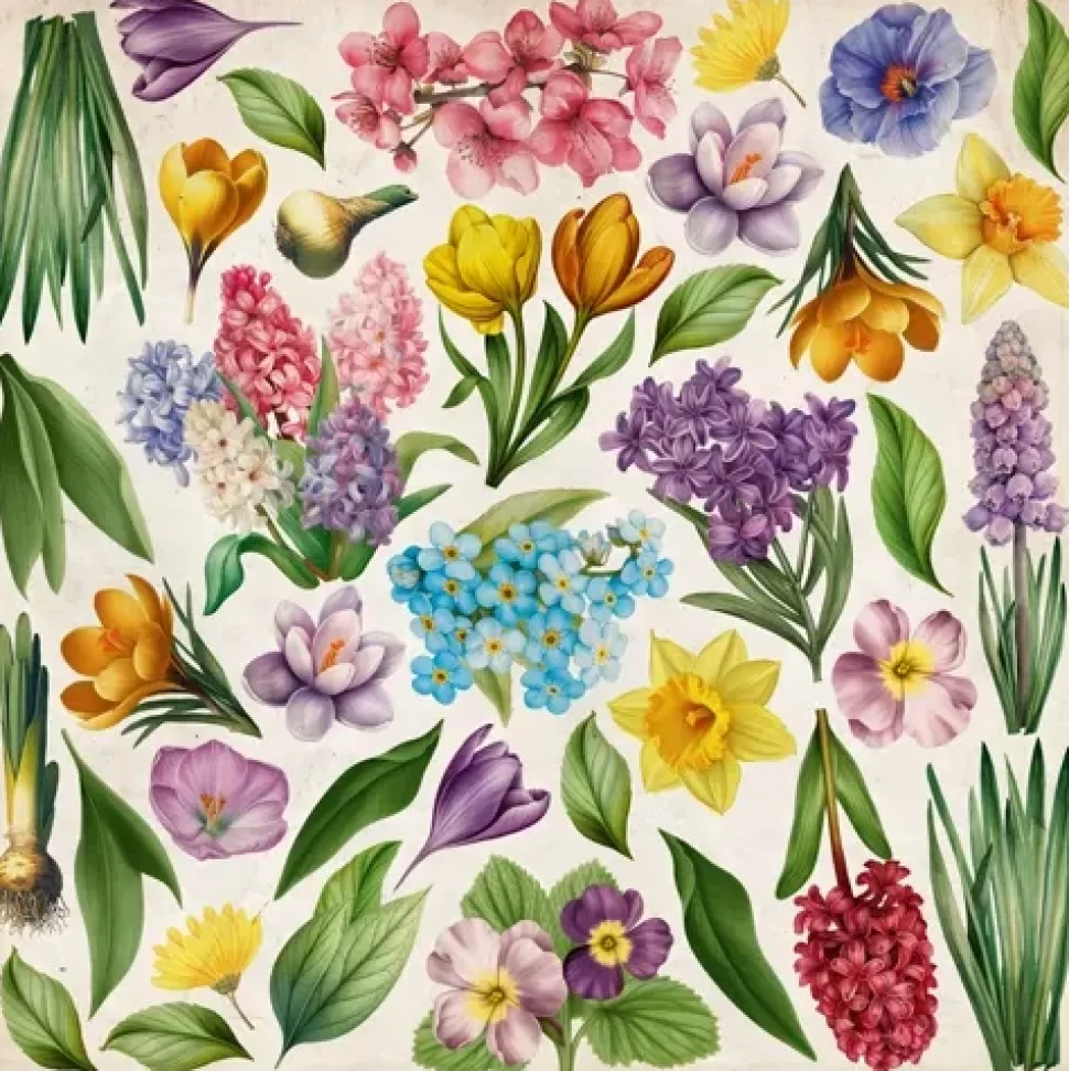 Set de Scrapbooking Spring Botanical Story Fabrika Decoru 20x20cm