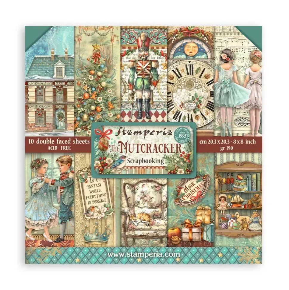 Set de scrapbooking The Nutcracker Stamperia 20x20cm