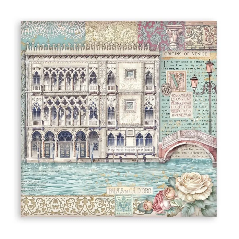 Set de scrapbooking Venice City Of Art Stamperia 20x20cm