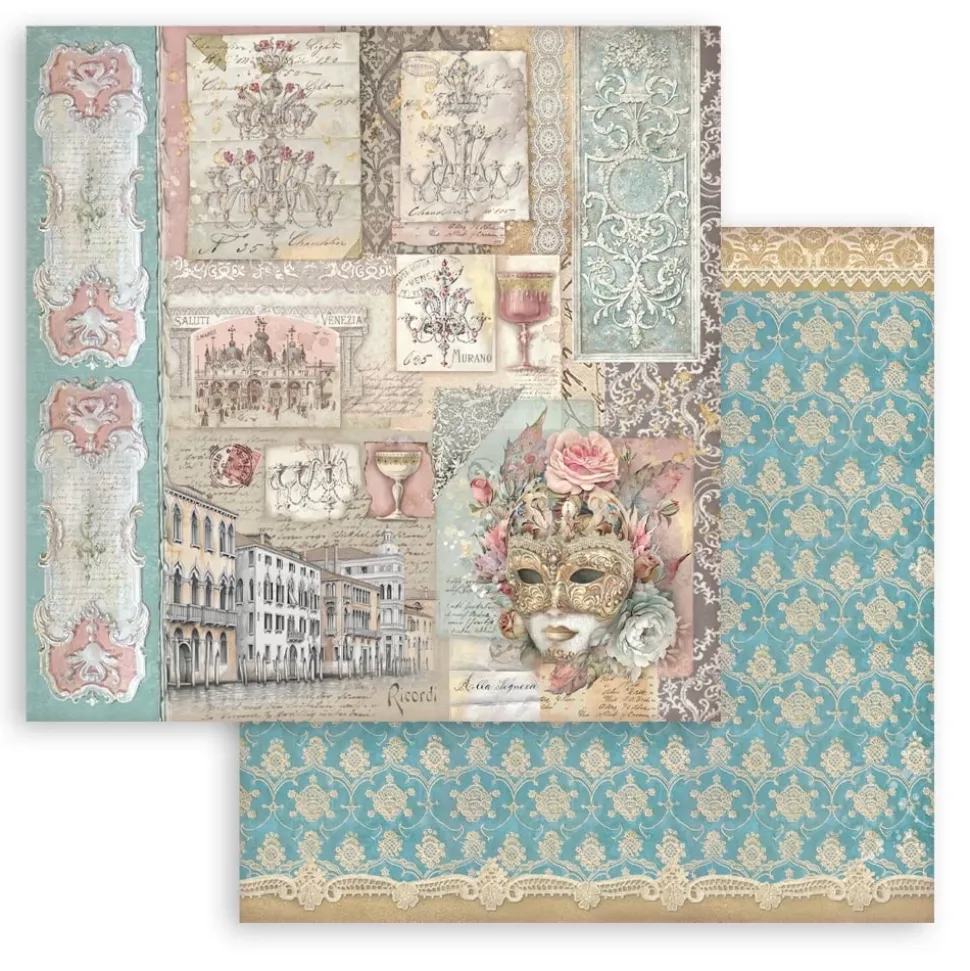 Set de scrapbooking Venice City Of Art Stamperia 20x20cm