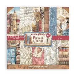 Set de scrapbooking Vintage Library Stamperia 20x20cm